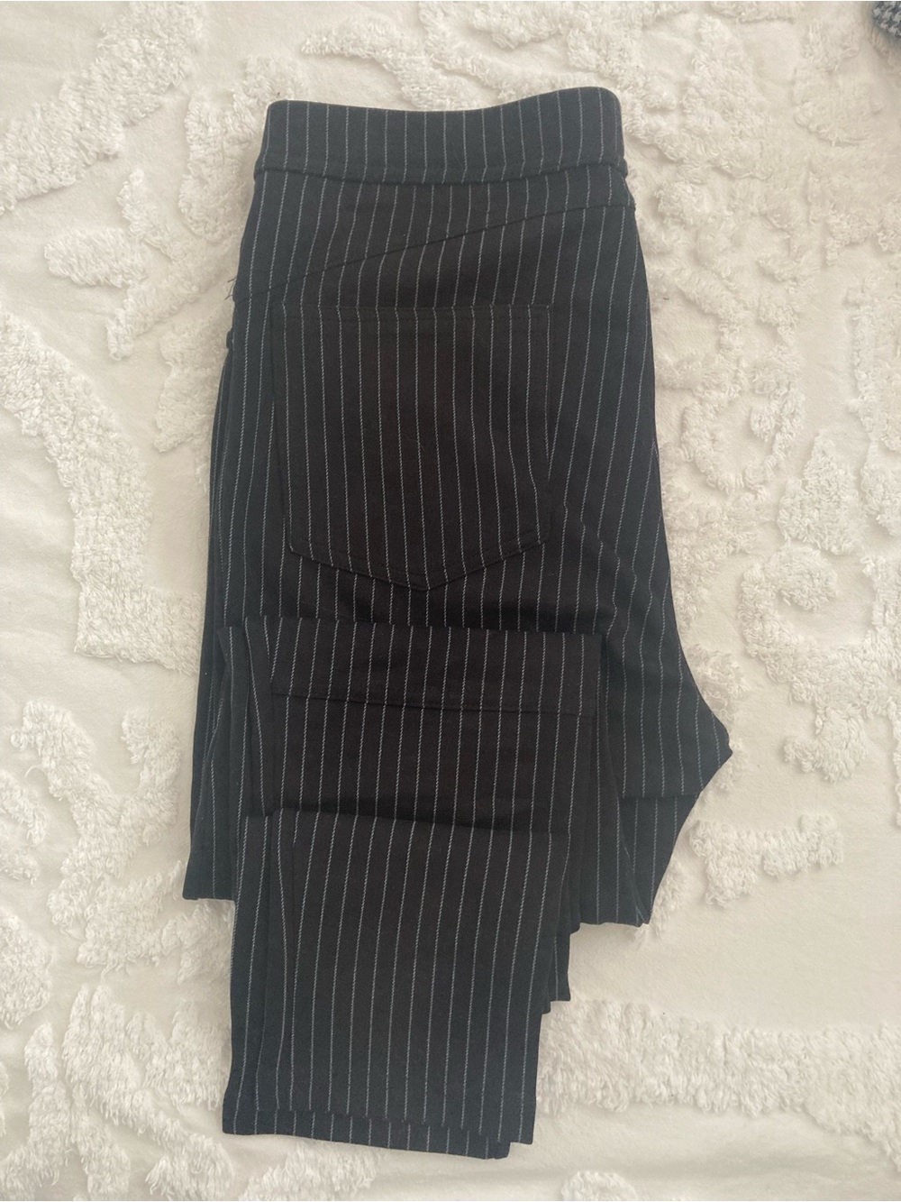 Sanctuary Black Pinstripe Asymmetrical Skirt